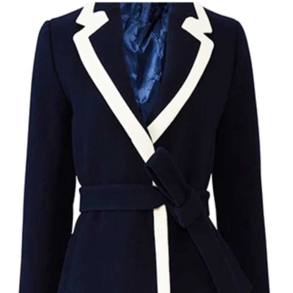 J. Crew, Size 6, navy and white wool coat as seen on Meghan Markle - Picture 2 of 4